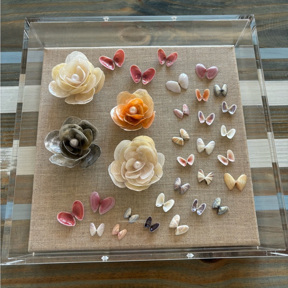 Mermaid Jingle Blooms & Coquina Butterflies Sanibel Shell Art